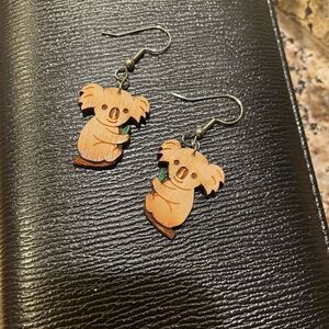 Bamboo Koala Bear Earrings
